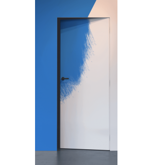 RTA DOOR SLAB EXAMPLE FLUSH LVL PRIMED DOOR FOR PAINTING IN BLUE 32" X 108" X 1 3/4"