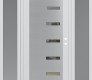 Modern Steel Front Door Diamond C8 68" x 80" white/white clear Glass Panel stainless steel LHI with 2 Sidelites frosted Glass