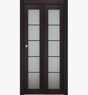 Avanti 5 Lite Vetro Black Apricot Bi-folding doors