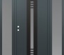Modern Steel Front Door DIAMOND A5 60" X 80" ANTHRACITE/ANTHRACITE FROSTED GLASS PANEL BLACK RHI WITH 2 SIDELITES FROSTED GLASS
