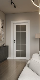 Smart Pro 10 Lite Vetro Polar White Single Doors