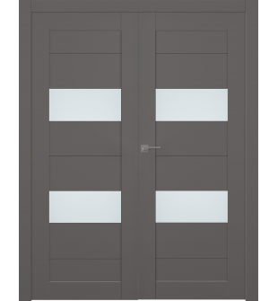 Berta Vetro Gray Matte Double doors