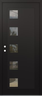 Diamond C5 36" x 80" black/black clear Glass Panel black RHI