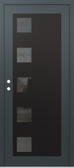 Diamond C5 36" x 80" anthracite/anthracite mirrored Glass Panel black RHI