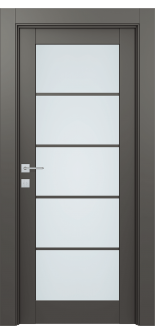 Avon 5 Lite Vetro Gray Matte Hinged doors
