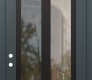 Modern Steel Front Door Diamond C14 36" x 96" anthracite/anthracite clear Glass Panel black RHI with Transom frosted Glass