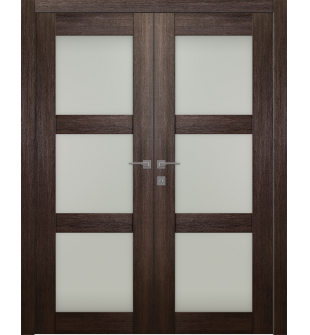 Avon 3 Lite Vetro Veralinga Oak Double doors