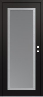 Diamond C1 36" x 80" black/white frosted Glass Panel stainless steel LHI