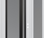 Modern Steel Front Door Diamond C15 52" x 96" white/white frosted Glass Panel black LHI with Sidelite and Transom frosted Glass