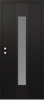 DIAMOND A1 36" X 80" BLACK/WHITE FROSTED GLASS PANEL BLACK RHI