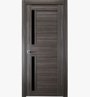 Esta Bl Vetro Gray Oak Single Doors