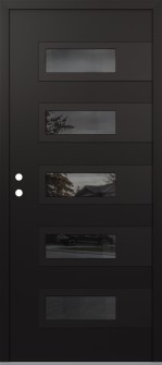 Diamond D3 36" x 80" black/black mirrored Glass Panel black RHI