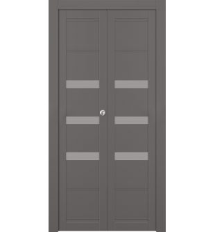 Rita Vetro Gray Matte Bi-folding doors