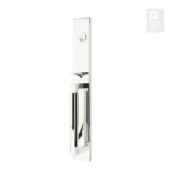EMTEK HERCULES SMOOTH FULL LENGTH DUMMY 4206 POLISHED CHROME US26 for Steel Front Doors