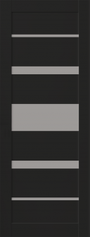 DOOR SLAB AVON 07-03 VETRO BLACK MATTE 18" X 84" X 1 3/4"