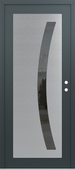Diamond C4 36" x 80" anthracite/anthracite mirrored Glass Panel stainless steel LHI