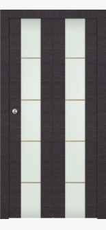 Avanti 202 4H Gold Strips Vetro Black Apricot Bi-folding doors