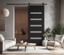 Leora Vetro Black Matte Barn doors