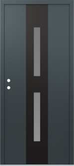 DIAMOND A6 36" X 80" ANTHRACITE/ANTHRACITE FROSTED GLASS PANEL BLACK RHI