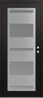 Diamond C10 36" x 80" black/white frosted Glass Panel stainless steel LHI