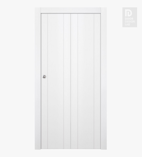Optima 2U Snow White Bi-folding doors