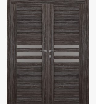 Dome Vetro Gray Oak Double doors