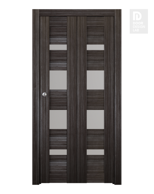 Mirella Vetro Gray Oak Bi-folding doors