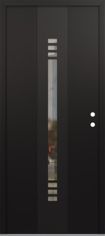 DIAMOND A5 36" X 80" BLACK/BLACK CLEAR GLASS PANEL BLACK LHI