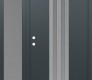 Modern Steel Front Door DIAMOND A8 48" X 80" ANTHRACITE/ANTHRACITE FROSTED GLASS PANEL STAINLESS STEEL RHI WITH SIDELITE FROSTED GLASS