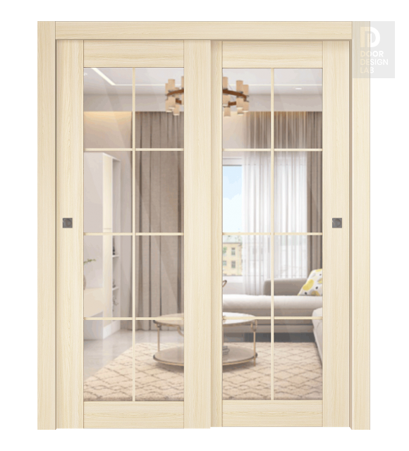 Avon 8 Lite Clear Vetro Loire Ash Bypass doors