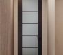 Avanti 5 Lite Vetro Black Apricot Modern Interior Frameless Door by Belldinni