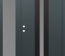 Modern Steel Front Door DIAMOND A2 50" X 80" ANTHRACITE/ANTHRACITE FROSTED GLASS PANEL BLACK RHI WITH SIDELITE FROSTED GLASS
