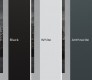 DIAMOND A6 60" X 96" BLACK/WHITE FROSTED GLASS PANEL STAINLESS STEEL RHI WITH 2 SIDELITES AND TRANSOM FROSTED GLASS