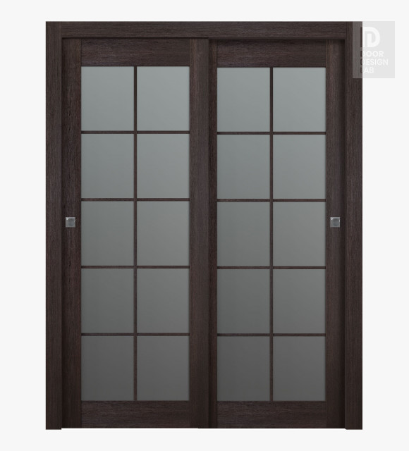 Avon 10 Lite Vetro Veralinga Oak Bypass doors
