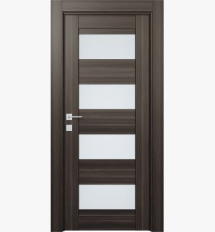 Della Vetro Gray Oak Single Doors