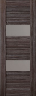DOOR SLAB VITA VETRO GRAY OAK 18" X 80" X 1 9/16" FROSTED GLASS