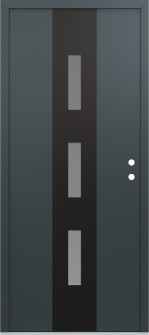 DIAMOND A7 36" X 80" ANTHRACITE/ANTHRACITE FROSTED GLASS PANEL BLACK LHI