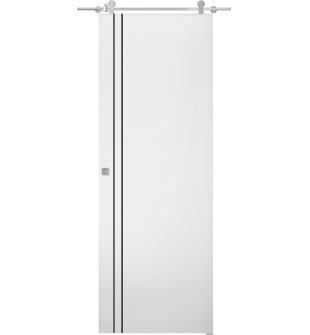 Palladio 2V Black Bianco Noble Barn doors