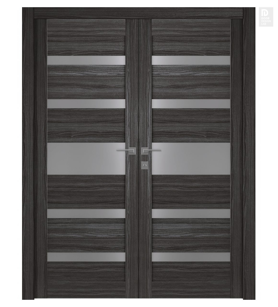 Modern interior door Gina Vetro Gray Oak Double doors for $304.00 at ...