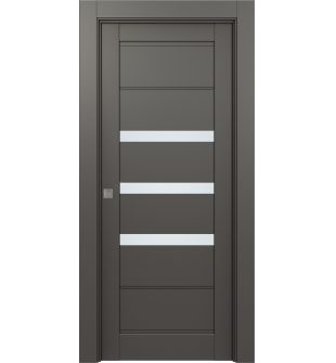 Rita Vetro Gray Matte Pocket doors
