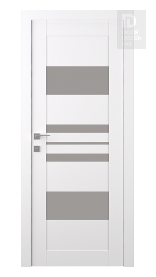 Modern interior door Romi Vetro Snow White for $309.00 | Door Design Lab