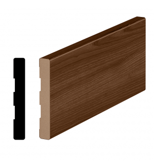 BASE MOLDING TYPE 3 1/2" X 1/2" PECAN NUTWOOD 96"