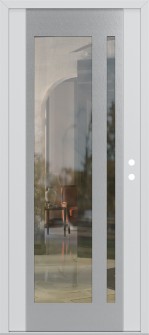 Diamond C15 36" x 80" white/white clear Glass Panel stainless steel LHI