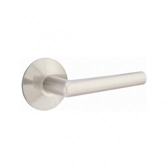 EMTEK STUTTGART LEVER WITH MODERN ROSETTE PASSAGE RH SATIN NICKEL (US15) 5107