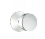 Emtek round door knob with square rosette passage right hand polished chrome (us26) 5110