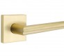 Emtek stuttgart door lever with square rosette passage left hand satin brass (us4) 5110