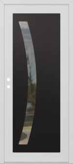 Diamond C4 36" x 80" white/white clear Glass Panel black RHI