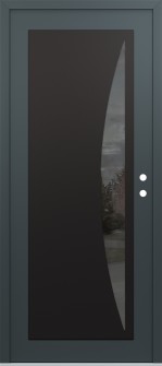 Diamond C13 36" x 80" anthracite/anthracite mirrored Glass Panel black LHI