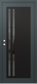 Diamond C6 36" x 80" anthracite/anthracite mirrored Glass Panel black RHI