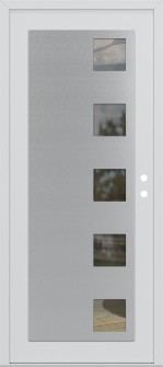 Diamond C5 36" x 80" white/white clear Glass Panel stainless steel LHI